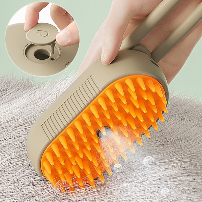 3 in 1 Steamy Cat Brush- Professional Grooming, Massage & Cleaning Tool