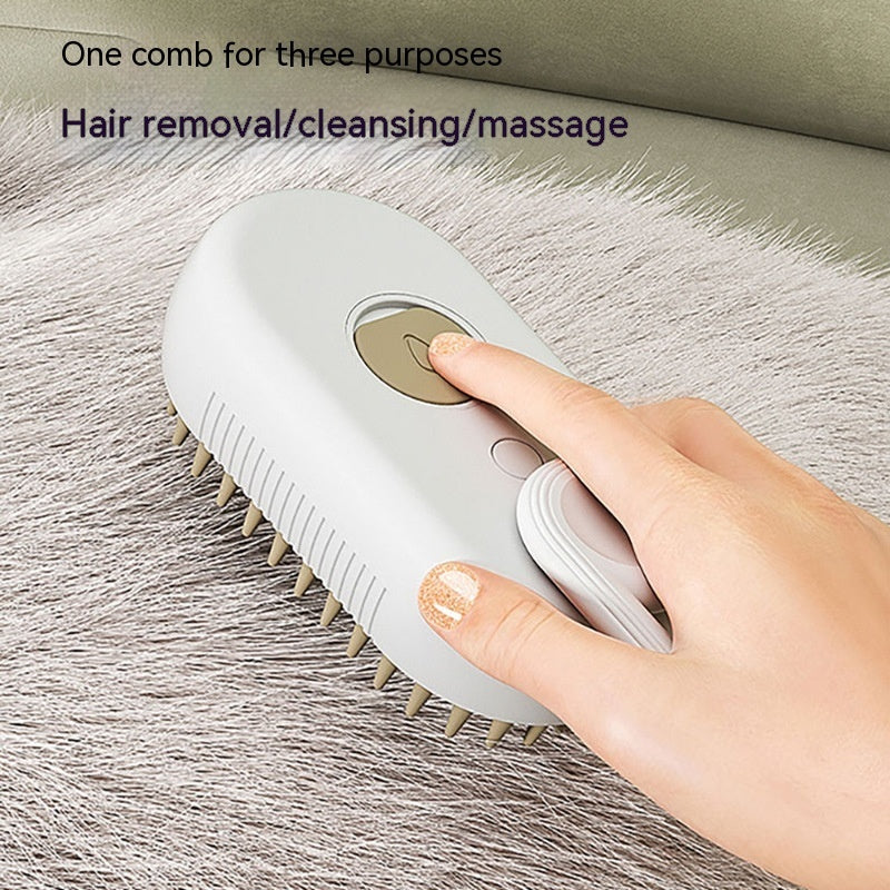 3 in 1 Steamy Cat Brush- Professional Grooming, Massage & Cleaning Tool