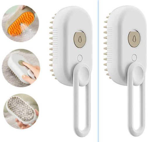 3 in 1 Steamy Cat Brush- Professional Grooming, Massage & Cleaning Tool